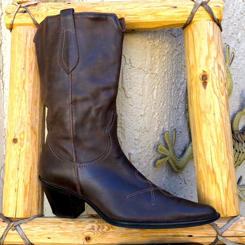 *Franco Sarto* Brown Western Boot Size 6